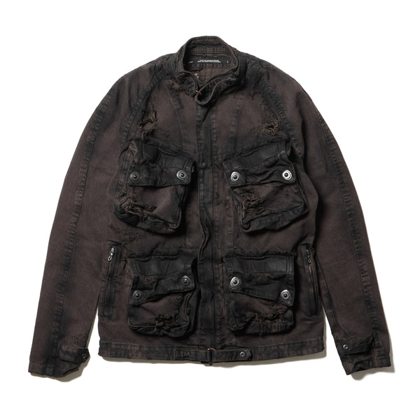 JULIUS 917BLM1-BW Dark Brown / Gas Mask Jacket